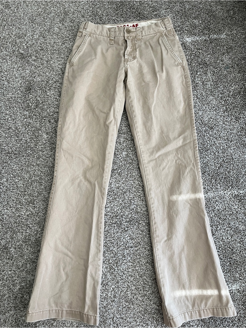 Abercrombie & Fitch 5201-AF Flare Cargo Beige Y2K Pants